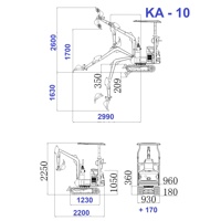 Minibagr s mimoosým kopáním a rozšiřovacím podvozkem